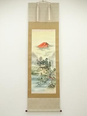 今井月庵筆　開運十全図　肉筆絹本掛軸（共箱）